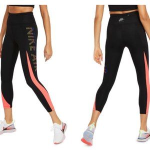 Nike Black and Pink Leggings